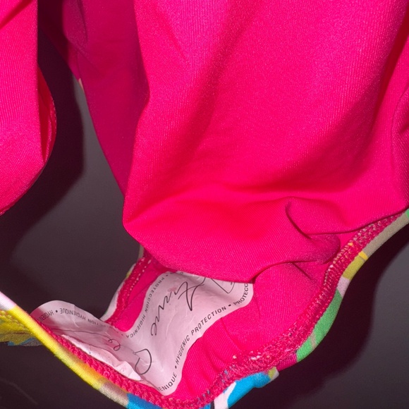 NEW Anna Cole Twist Front Shirred One Piece Swimsuit Cabana Party Size 12 - Picture 4 of 10